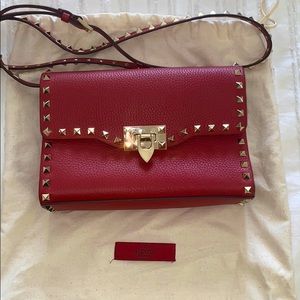 Authentic Valentino Rockstud Calfskin Crossbody